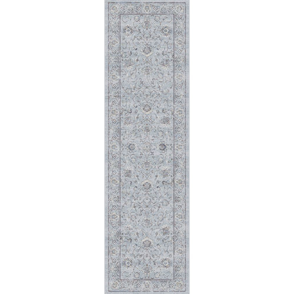 Dynamic Rugs 57126-9696 Ancient Garden 2.2 Ft. X 11 Ft. Finished Runner Rug in Silver/Grey